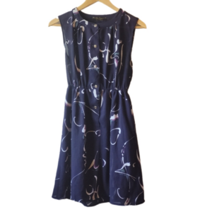 Short blue button up dress